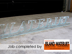 Vancouver island Waterjet applications for Glass Cutting 