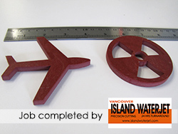Vancouver Island Waterjet Applications for laminated phenolic cutting